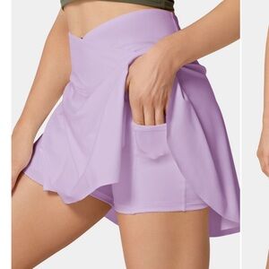 New Halara 	Everyday Airy Crossover 2-in-1 Side Pocket Cool Touch Tennis Skirt